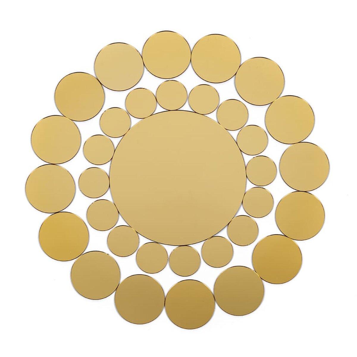 Декор дзеркальний акриловий самоклеючий 33 шт. Золотий (SW-00002499)