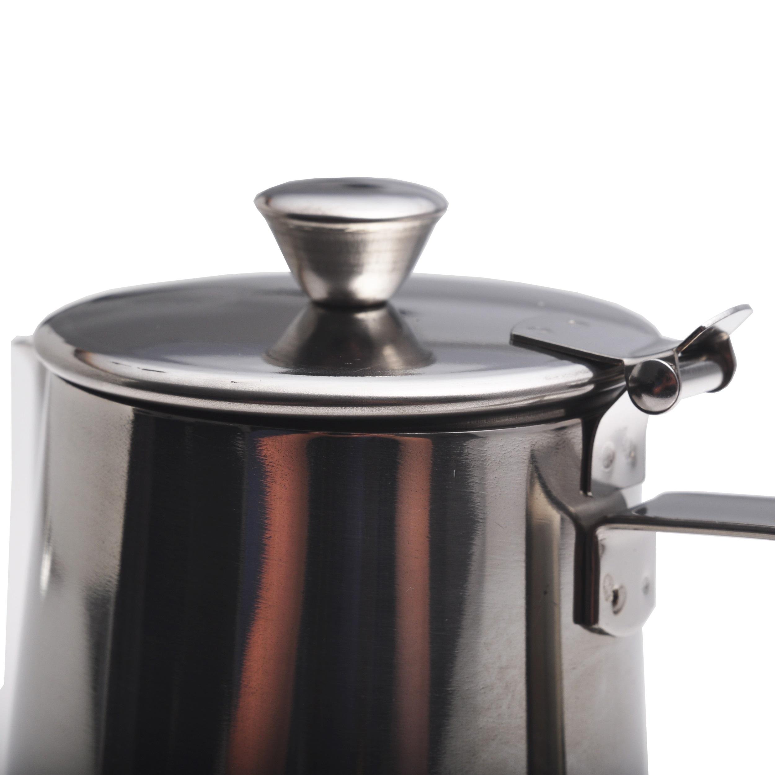 Молочник с мерной шкалой и крышкой Kamille КМ-4385 из нержавеющей стали 350 мл Стальной (150-84-4385) - фото 4