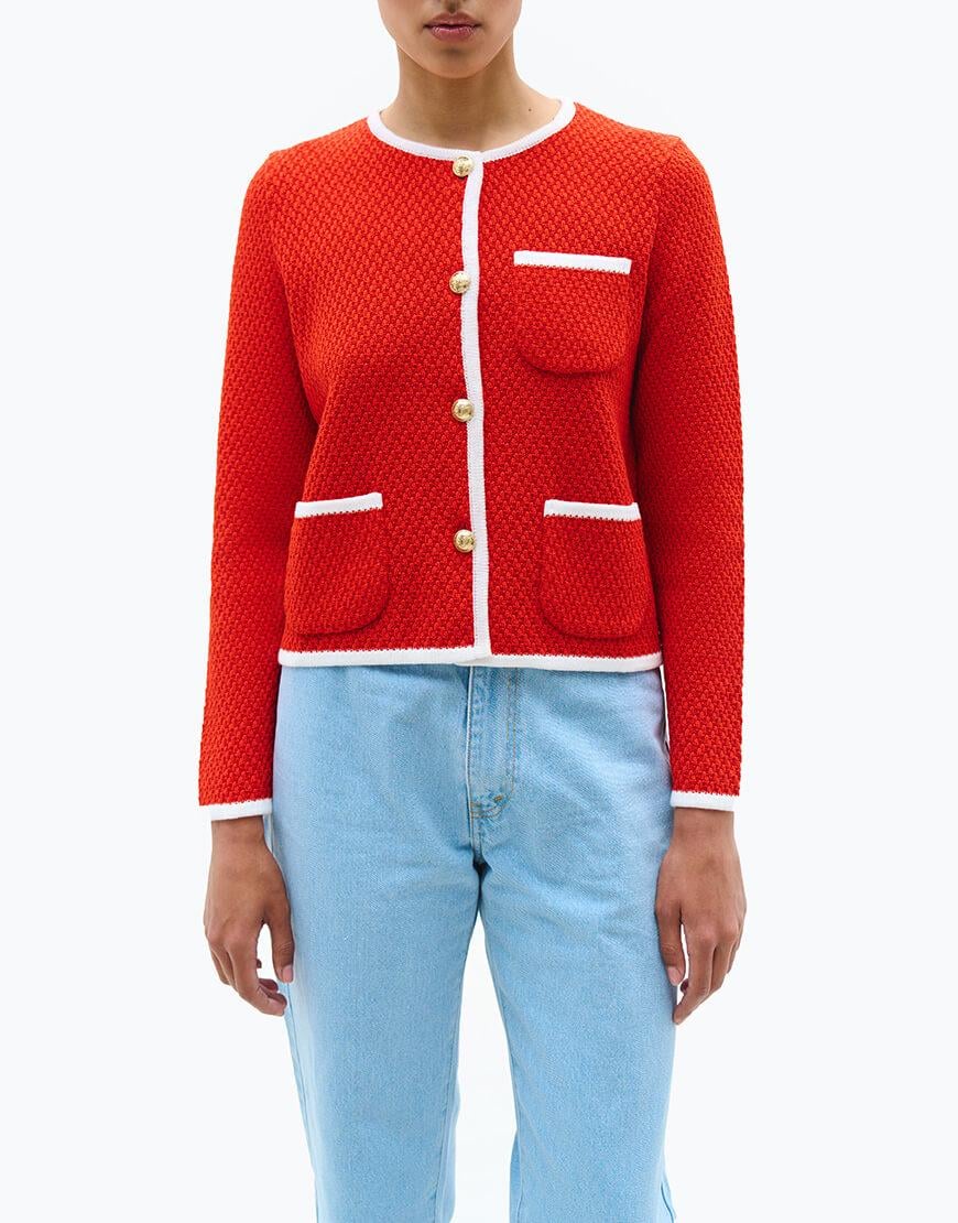 Жакет Eleanor жіночий J.D.WOOL червоний XS-S