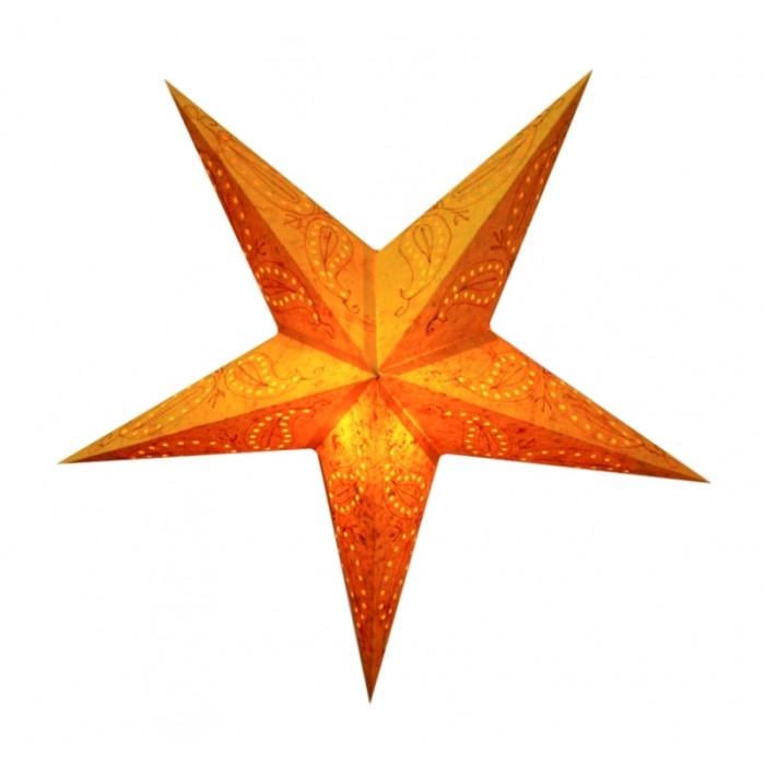 Светильник Звезда картонная 5 лучей Orange PAISLEY EMBD (9050098)