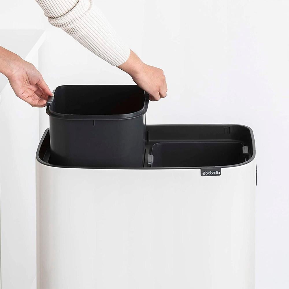 Бак для сміття Brabantia Bo Touch Bin Hi 2х30 л Білий (130601) - фото 4