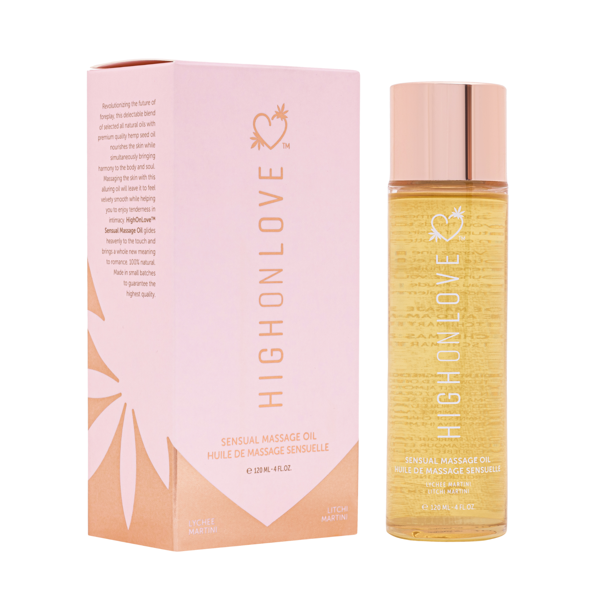 Масло массажное с ароматом личи и мартини Sensual Massage Oil Lychee Martini 120 мл
