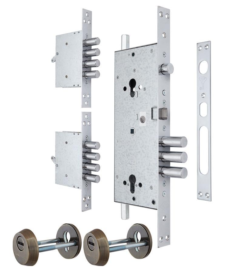 Замок двухсистемный Mul-t-lock DIN+DIN 415G Antique Bronze (1705781652)
