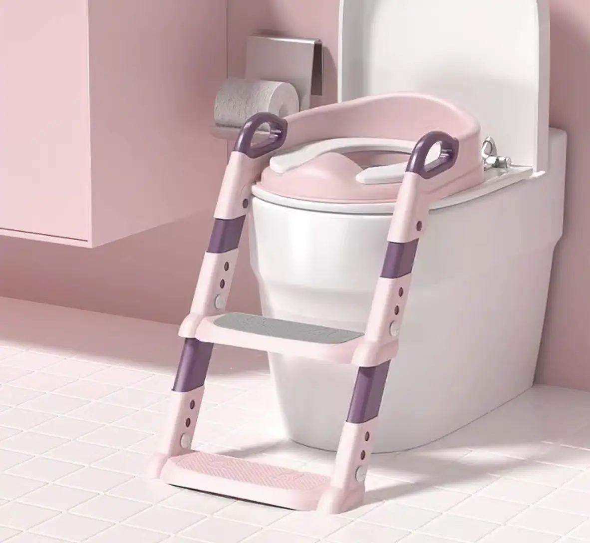 Детское сиденье для унитаза Safety Kids Childr Toilet Trainer с лестницей и ручками на стуле (00677) - фото 7