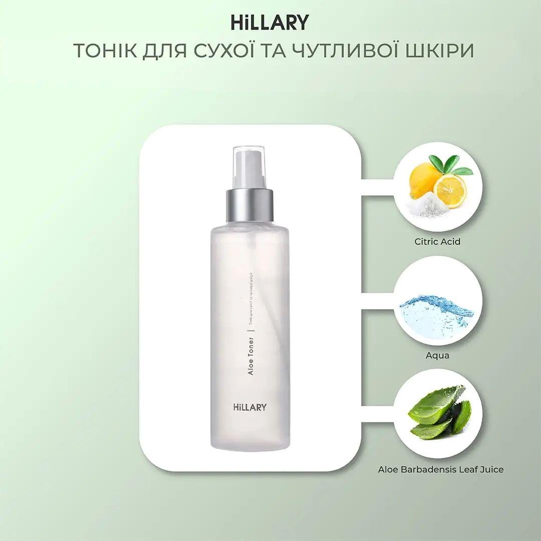 Тонік Hillary Aloe Toner для сухої та чутливої шкіри (HI-08-245) - фото 2