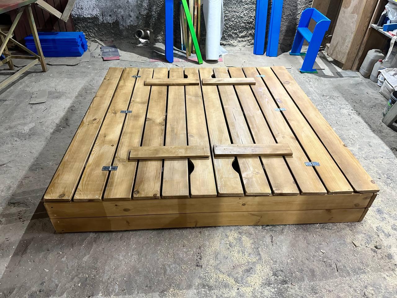 Песочница-трансформер с крышкой 1,2х1,2 м (27358124) - фото 2