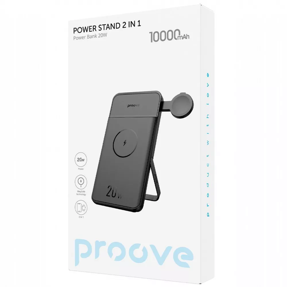 Внешний аккумулятор Proove Power Stand 2 in 1 20W 10000mAh Black - фото 6