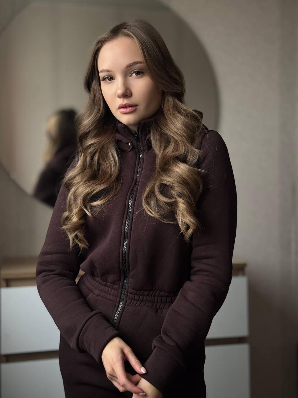 Комбинезон флисовый зимний р. 48 Коричневый - фото 3 Комбинезон флисовый зимний р. 48 Коричневый - фото 3