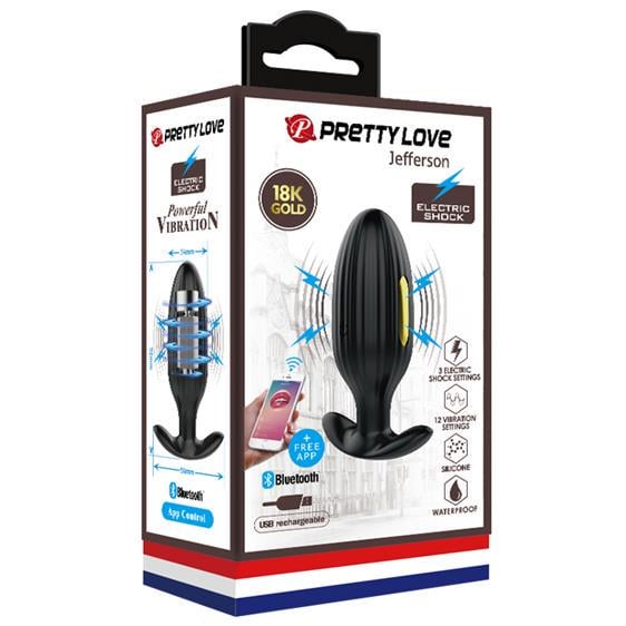 Анальная пробка Pretty Love Jefferson Anal Plug App Black