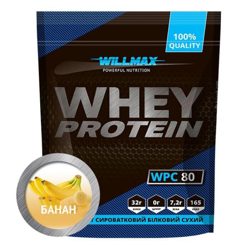 Протеїн сироватковий Willmax Whey Protein 80% 920 г Банан (10561-1) - фото 1