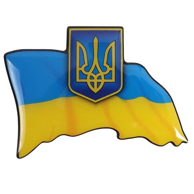 Наліпка силіконова Прапор України з гербом 9x6 см (403327)