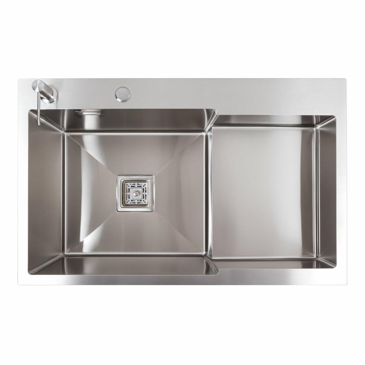 Мойка для кухни Platinum Handmade 78x50С L углубленная полка (PLTM-SP000041295)
