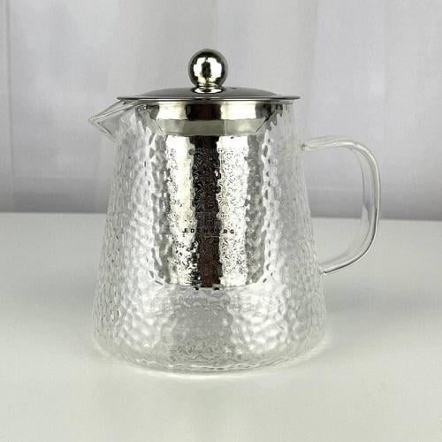 Заварювальний чайник Edenberg EB-19063 із карбованого термостійкого скла до 500° 900 мл (EB-19063)