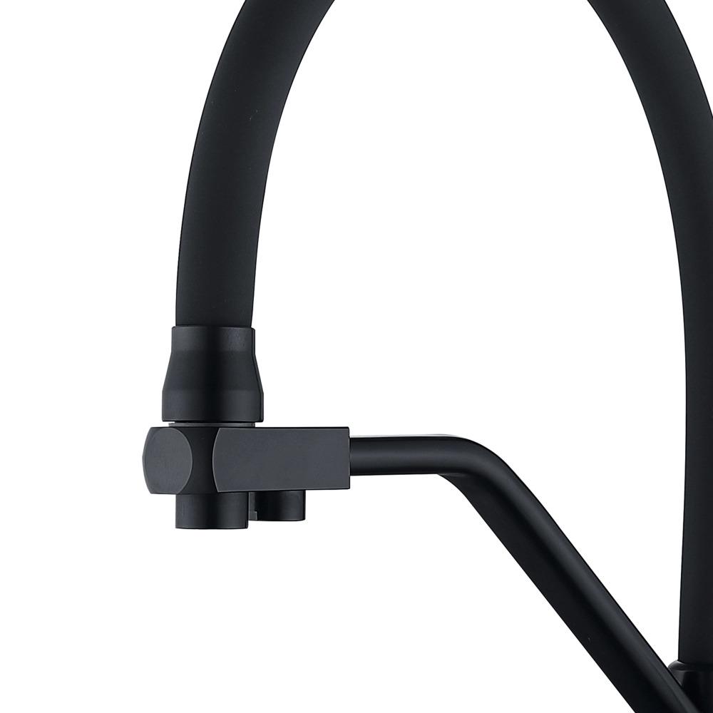 Змішувач для кухні Lidz Aria 020F3 з гнучким виливом і підключенням фільтру Чорний (LDARI020F3BLA39212) - фото 4 Змішувач для кухні Lidz Aria 020F3 з гнучким виливом і підключенням фільтру Чорний (LDARI020F3BLA39212) - фото 4