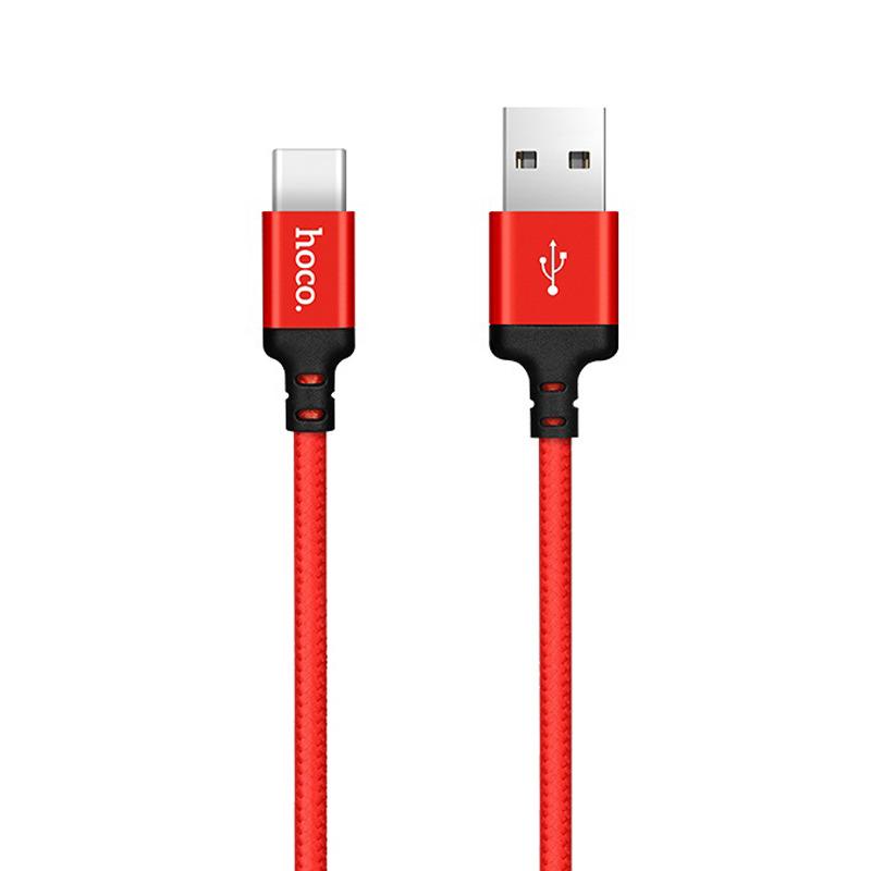 Кабель Hoco X14 USB USB Type С 1 м Красный (613275)
