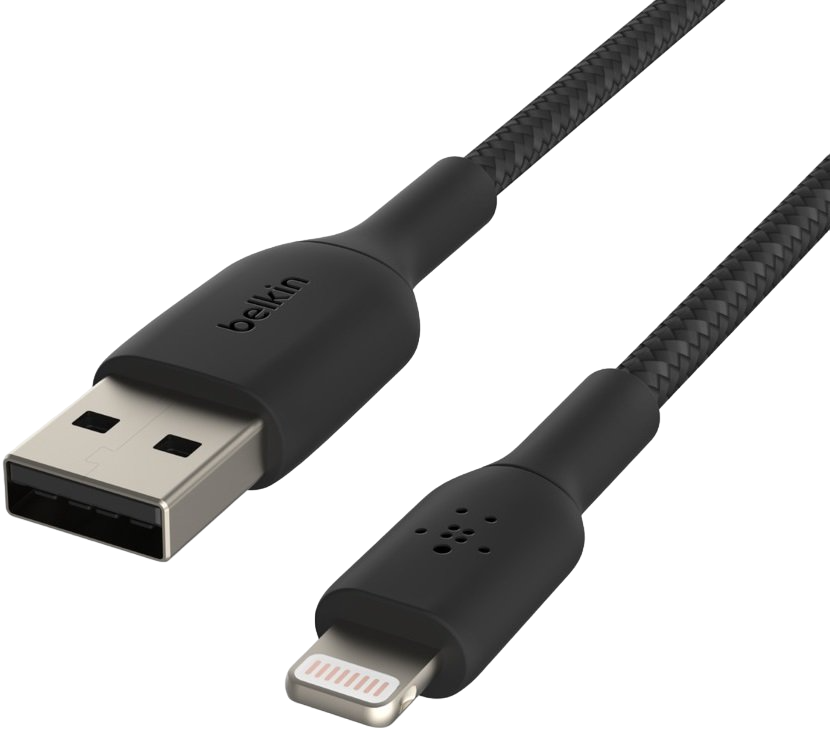 Кабель Belkin USB-A/Lightning Braided 2 м Black (ERC-CAA002BT2MBK)