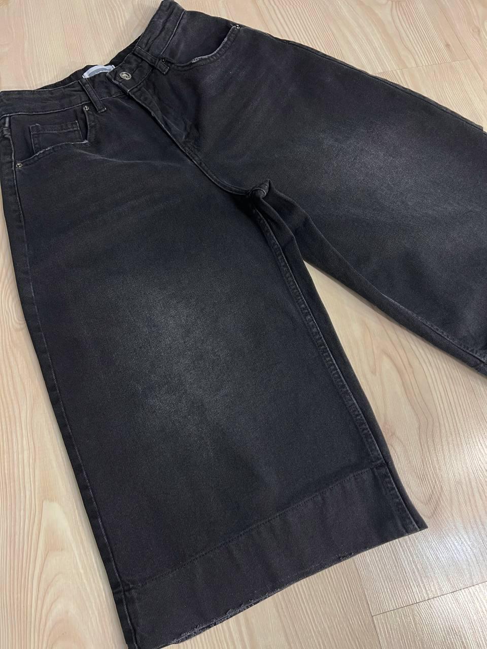 Шорты женские джинсовые Sherocco 400 бермуды длинные с высокой посадкой и манжетом р. 25 Черный (4261) - фото 4