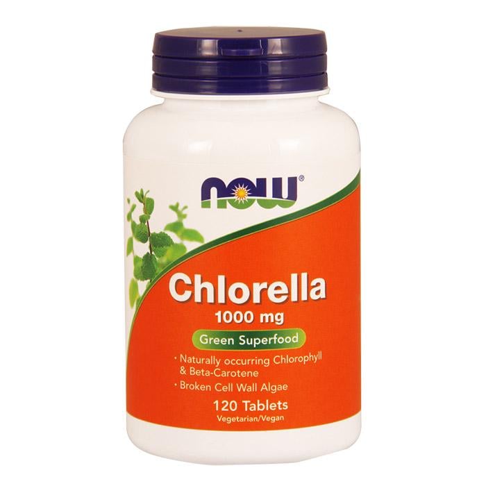 Хлорелла с разрушенной клеточной стенкой NOW Chlorella 1000 mg 120 табл.