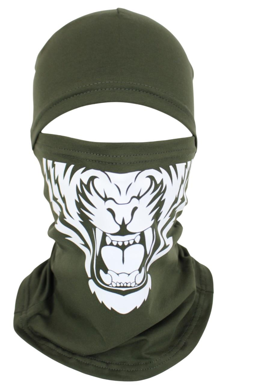 Балаклава летняя МК с принтом Тигр Олива (3595129)