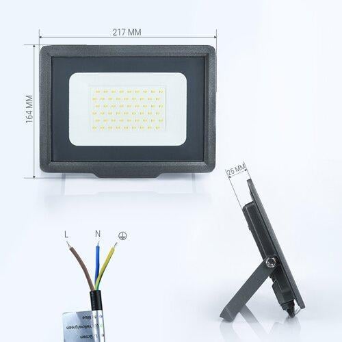 Світлодіодний прожектор Biom S5-SMD-50-Slim 50W 6200К 220V IP65 - фото 2