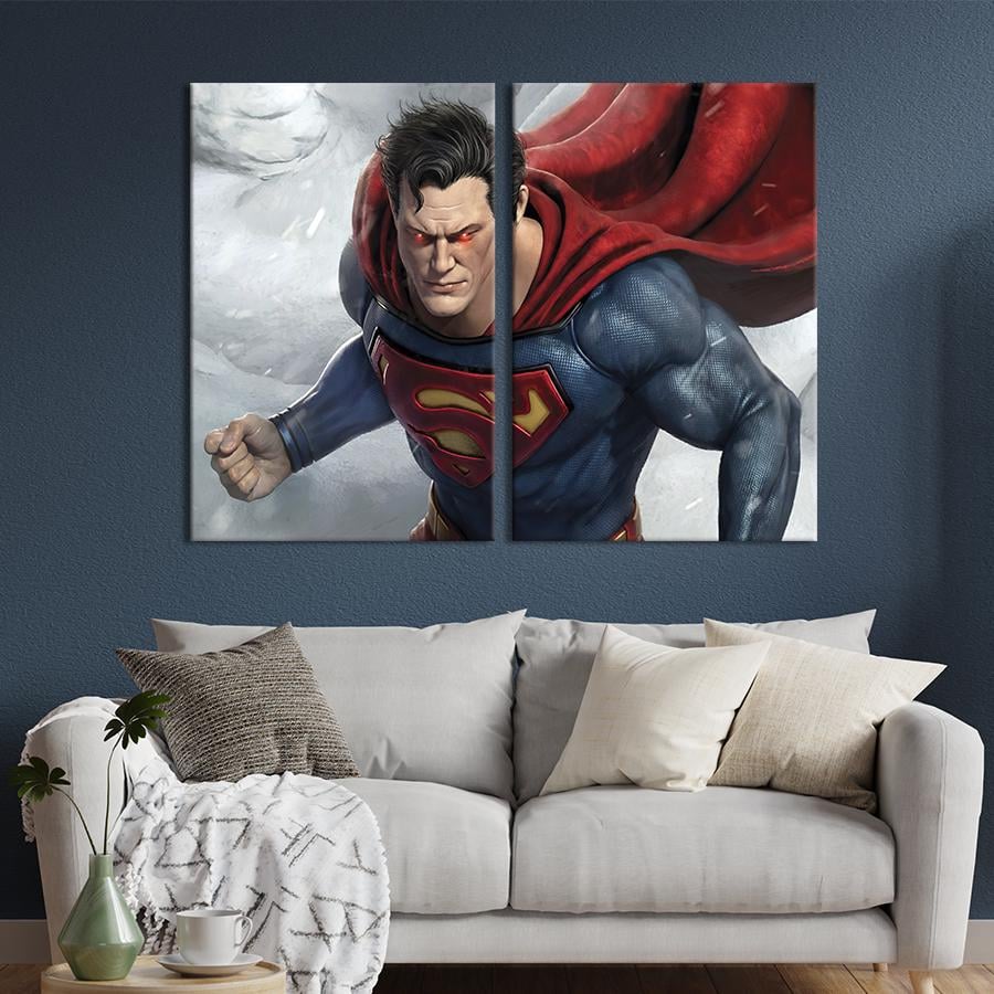 Настінний декор диптих картина на холсті для інтер'єру Son of Krypton 111x81 см (751-2)