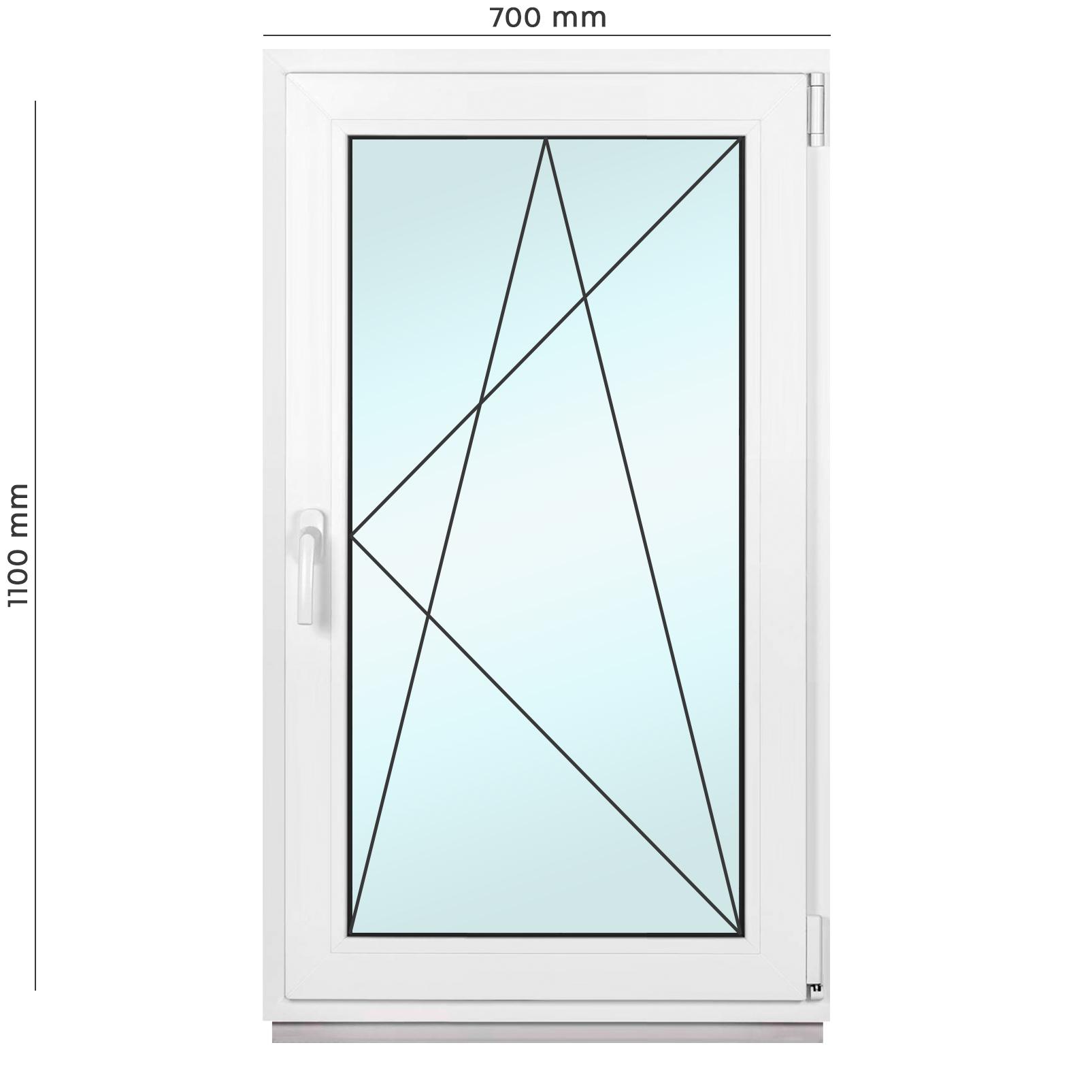 Окно металлопластиковое Framex поворотно-откидное с правым открытием 700х1100 мм Белый - фото 2