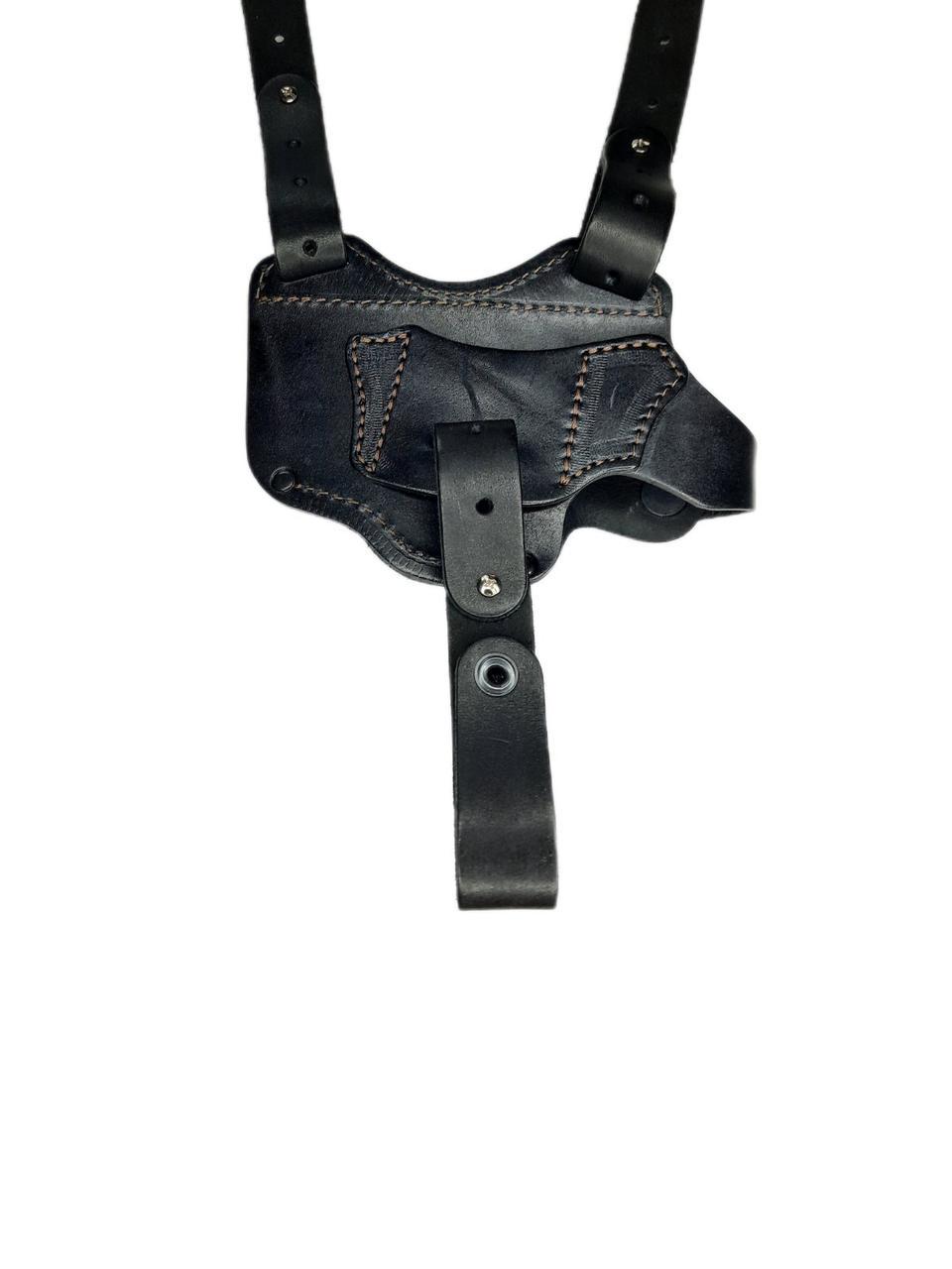 Кобура оперативная двухсторонняя Glock 17 формованная с чехлом под магазин кожа Черный (26068414) - фото 3 Кобура оперативная двухсторонняя Glock 17 формованная с чехлом под магазин кожа Черный (26068414) - фото 3