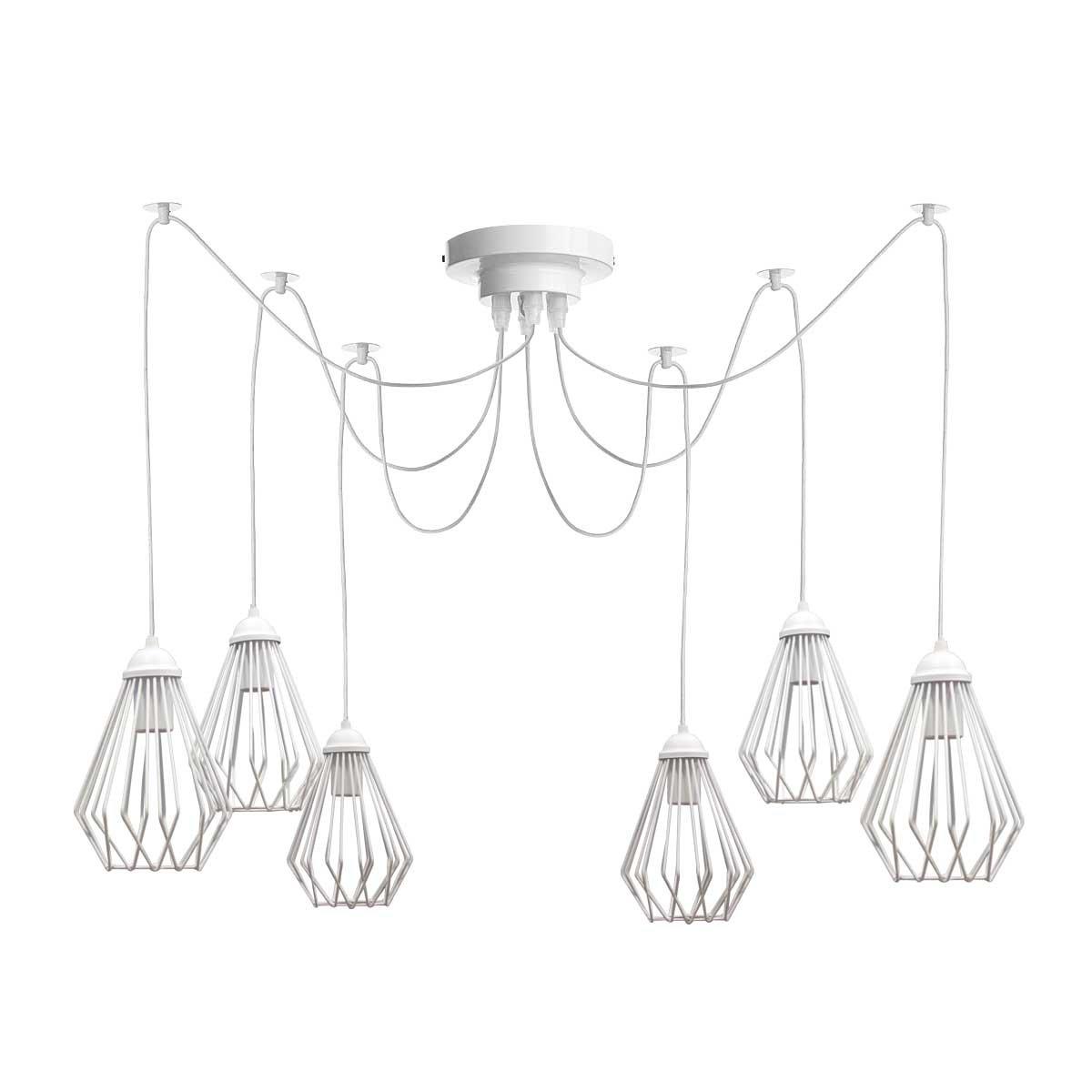 Люстра паук MSK Electric на восемь плафонов NL 05371-8 W