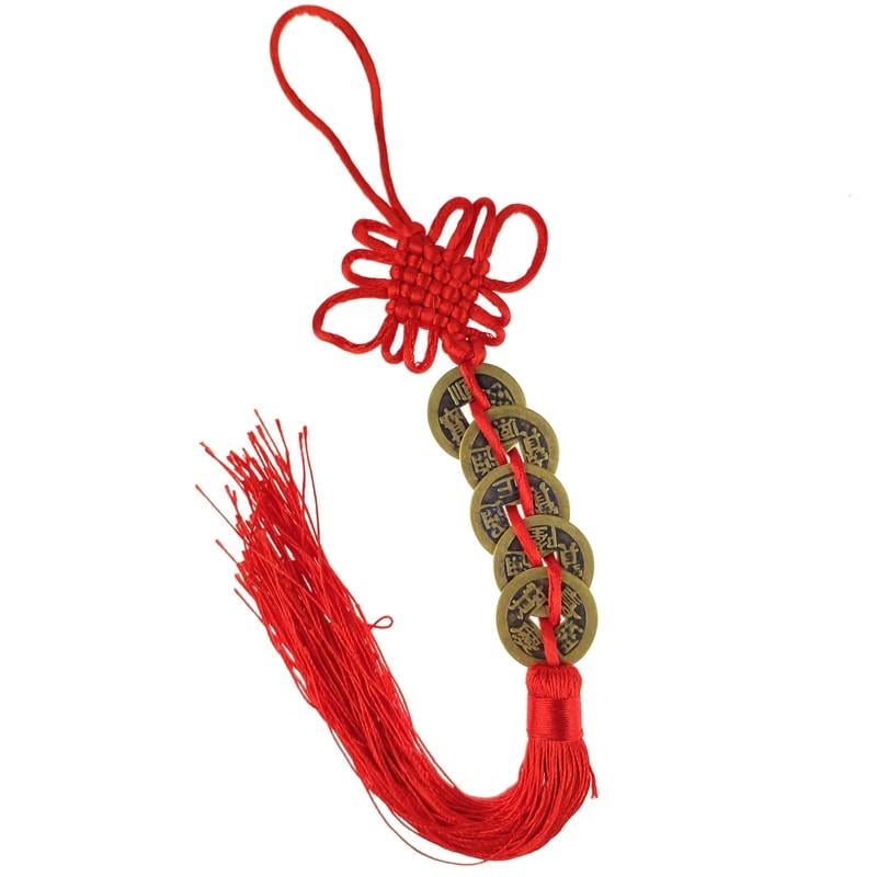Підвіска 5 монет 30 см Червоний (C3522)