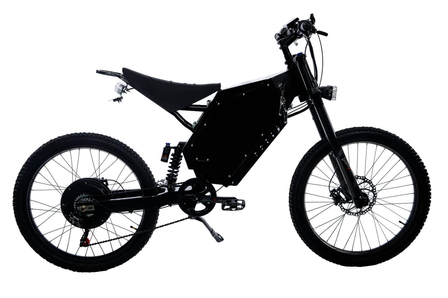 Электрический мопед E-motion ЭНДУРО стальная рама двойные обода 26" 2500 Вт аккумулятор 21700 72V 27 Ah Черный (EN2000WB)