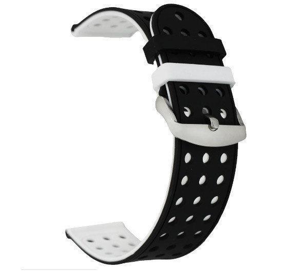 Двухсторонний ремешок Primo с перфорацией для Garmin Vivoactive 3/Vivomove HR/Forerunner 245/645 Black/White (1052875122)