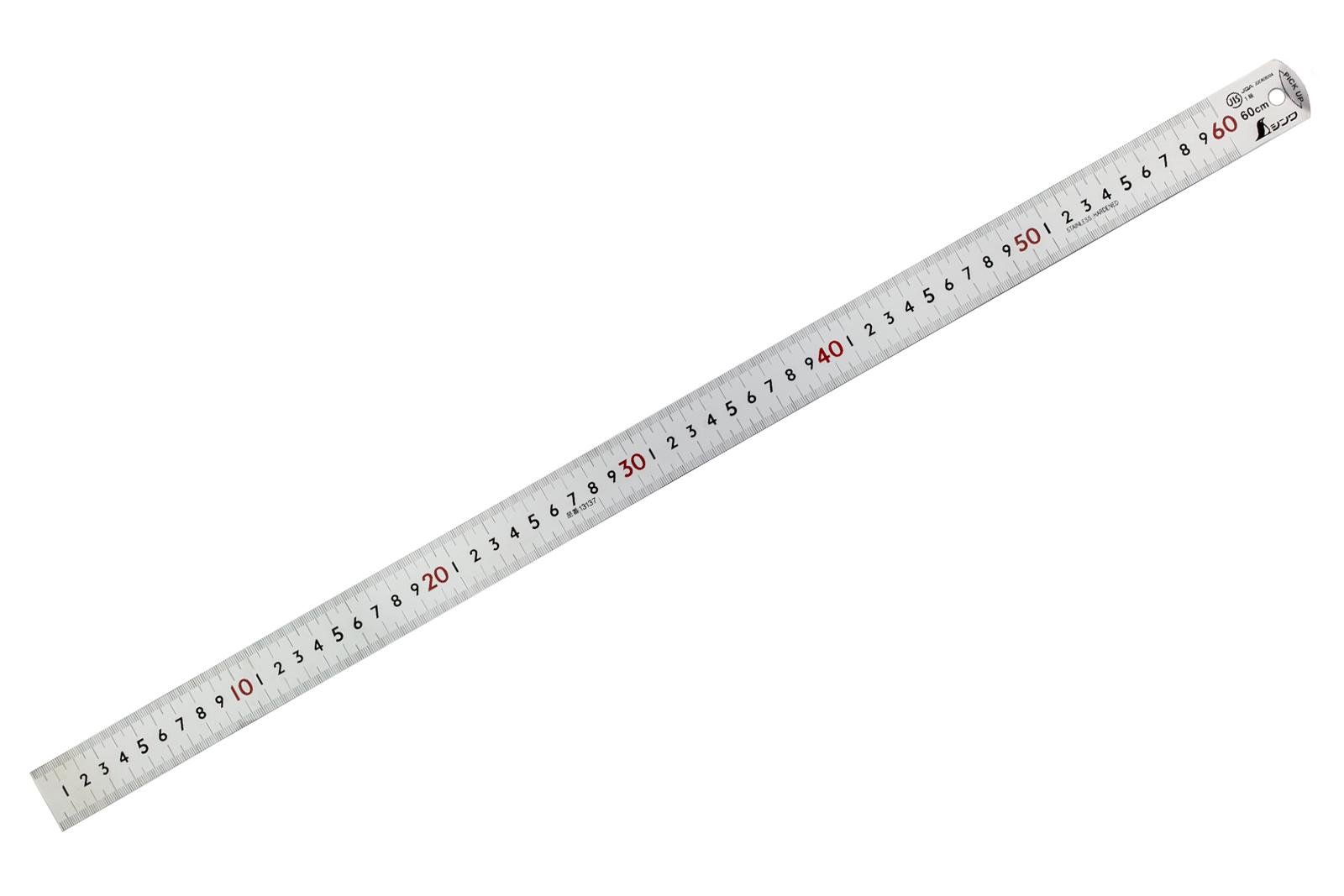 Линейка строительная Shinwa метрическая из нержавеющей стали 1 класс 600 мм (13137)