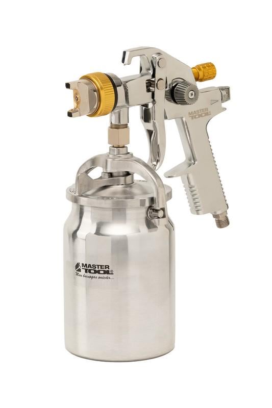Фарбопульт пневматичний MasterTool HVLP 1000 мл Ø 1,8 мм круглий/плоский факел 130-210 л/хв 3-4 бар (80-8912)