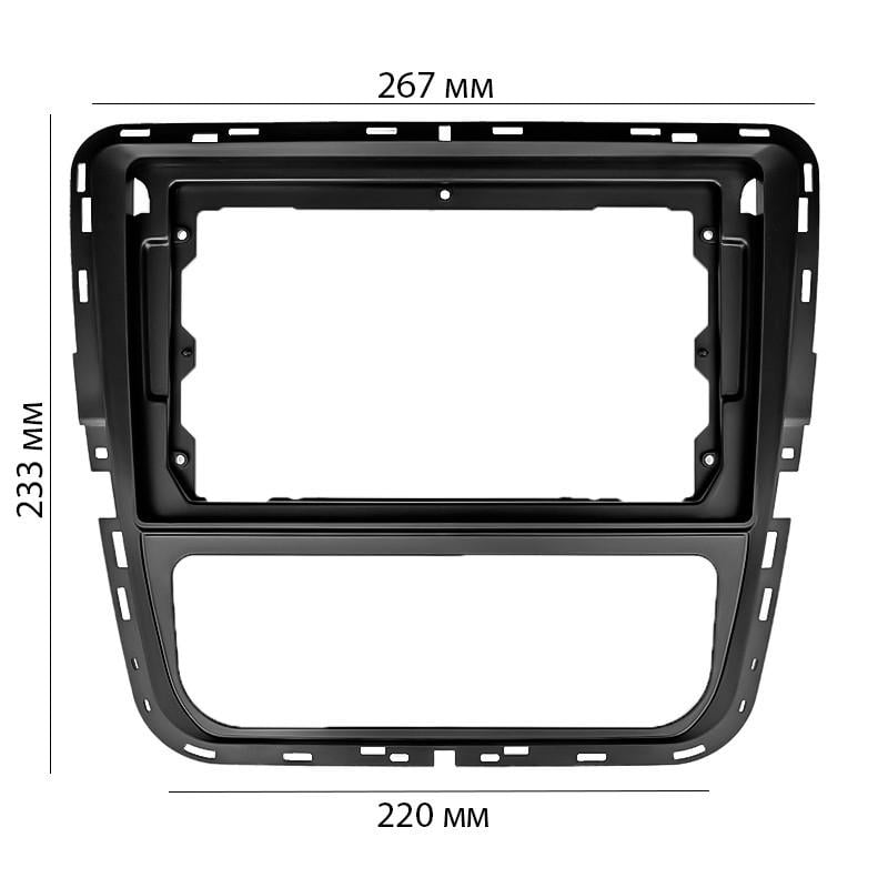 Перехідна рамка 9" Lesko для Volkswagen Passat 2011-2015/Scirocco 2009-2014 MC (6891) - фото 4