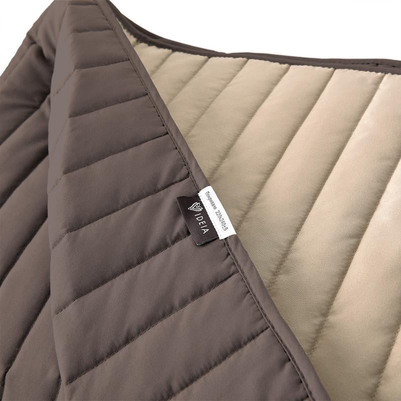 Покривало Ідея Стиль Люкс двостороннє шоколад/молоко 220х240 (19128) - фото 4 Покривало Ідея Стиль Люкс двостороннє шоколад/молоко 220х240 (19128) - фото 4