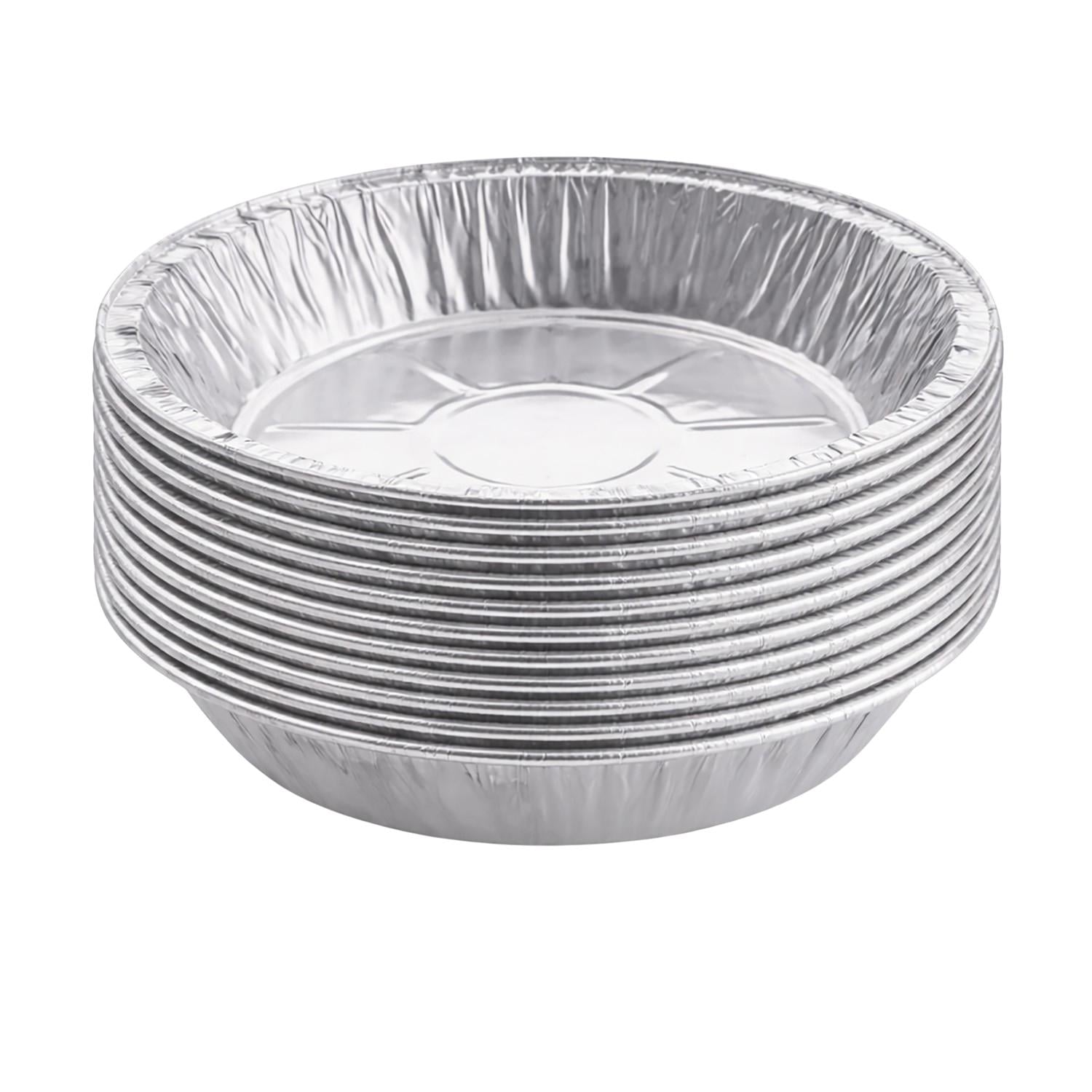 Набор круглых форм из утолщенной алюминиевой фольги для выпечки и аэрогриля Ø 19 см 10 шт. (88112)