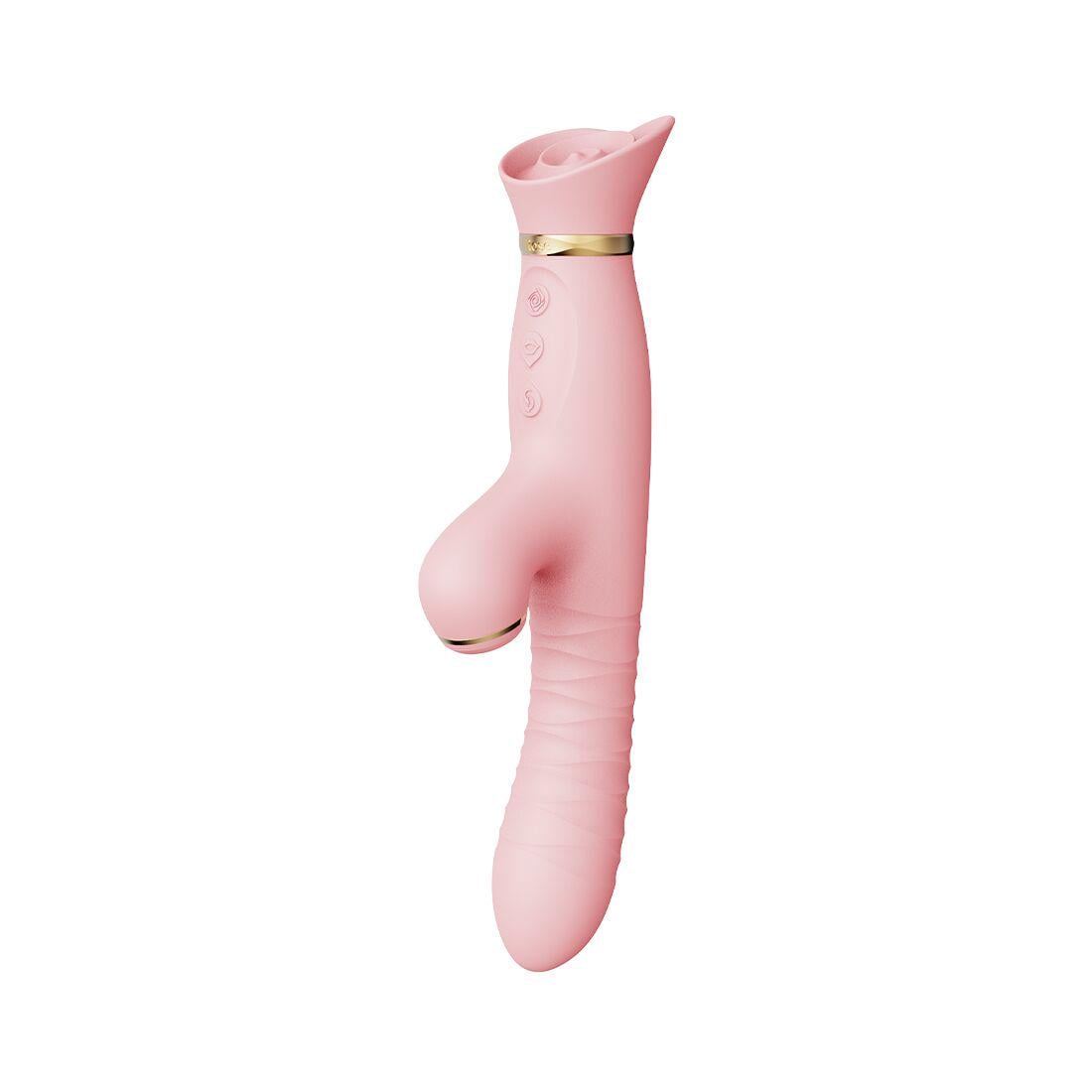 Пульсатор-вибратор с вакуумной стимуляцией клитора ZALO ROSE Thruster Strawberry Pink (SO6682)