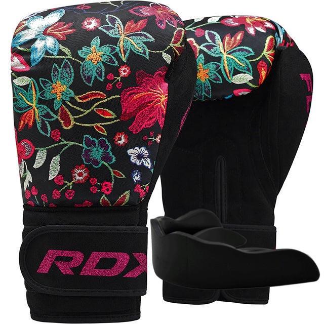 Боксерские перчатки RDX FL 3 с капой 8 ун. Floral Black (BGR-FL3-8OZ)