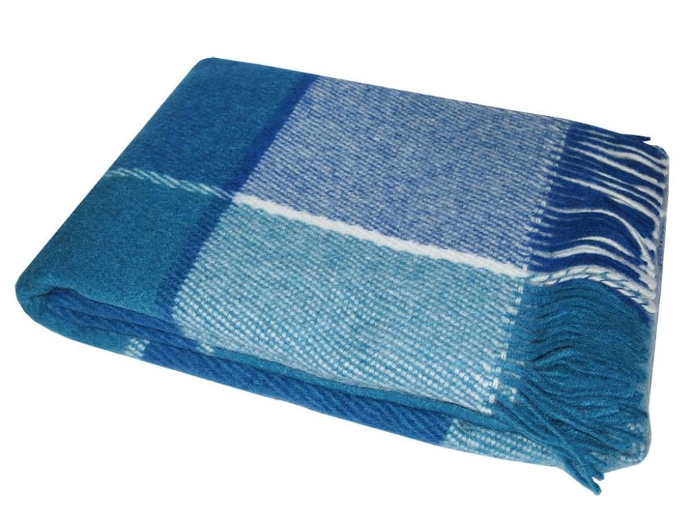 Плед шерстяной Vladi Эльф №1 Liam 140х200 Кобальт (2000025797)