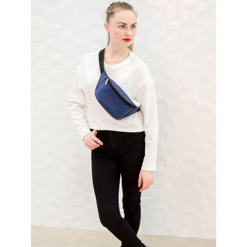 Сумка бананка на пояс Sambag Tirso MSH 31x12x5 см Синий