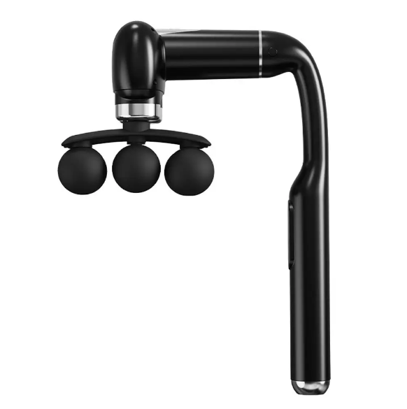 Массажер фасциальный/изогнутый/перкуссионный на 6 головок Черный (33666)