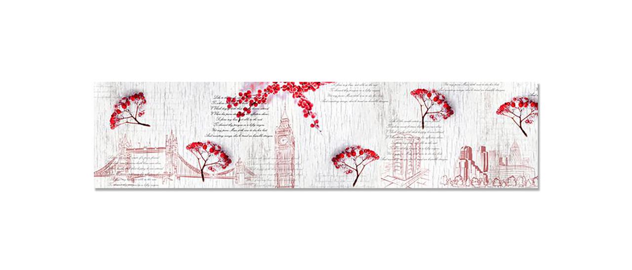 Наклейка виниловая на кухню Zatarga Калина Лондон 600х2500 мм (1294193288) Наклейка виниловая на кухню Zatarga Калина Лондон 600х2500 мм (1294193288)