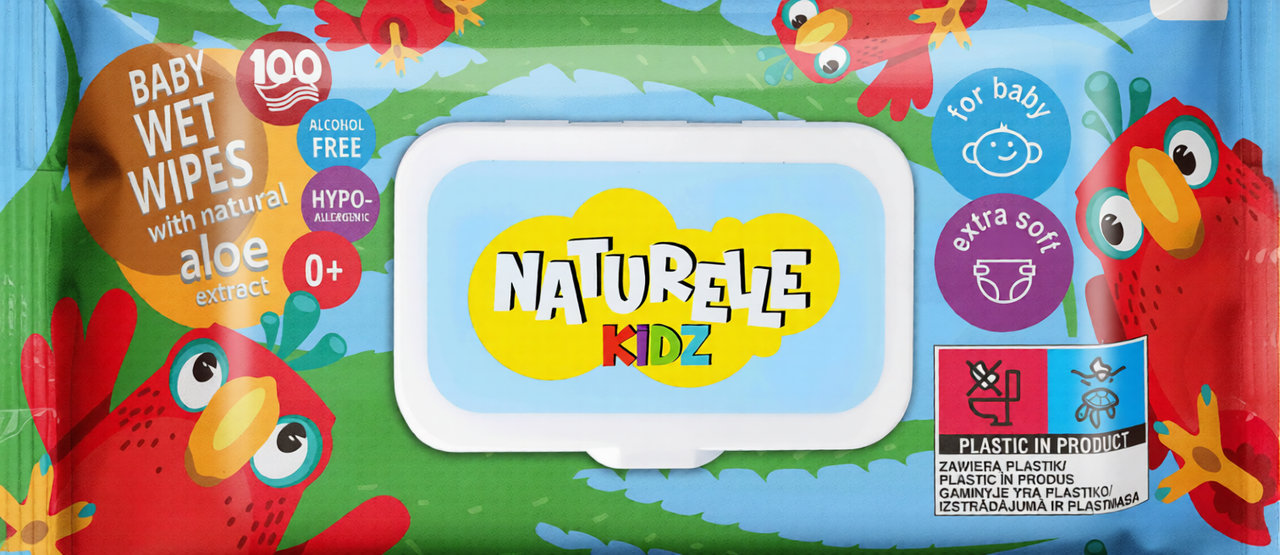 Влажные салфетки для детей Naturelle Kidz Алоэ Вера 100 шт. (000006937)