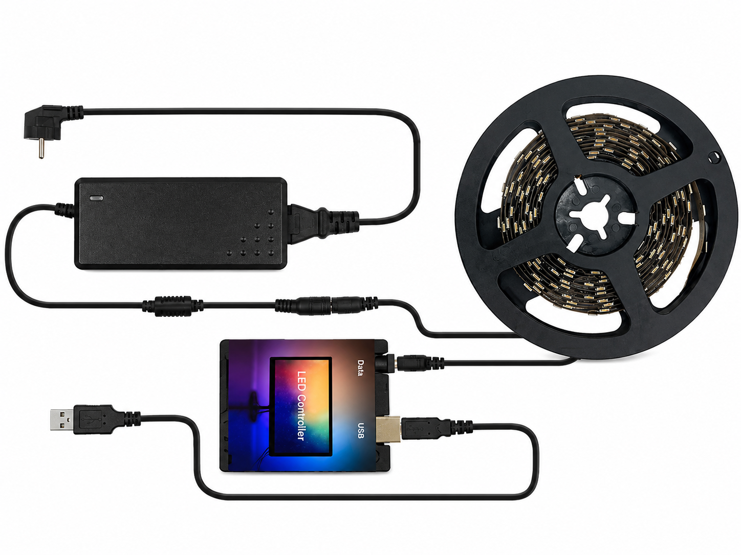 Светодиодная лента RGB Ambient Ambilight для ТВ и монитора 30LED/м 1 м (35548678)