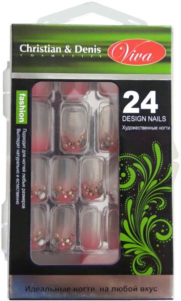 Ногти накладные VIVA 3D в упаковке 24 шт. (3D-282)