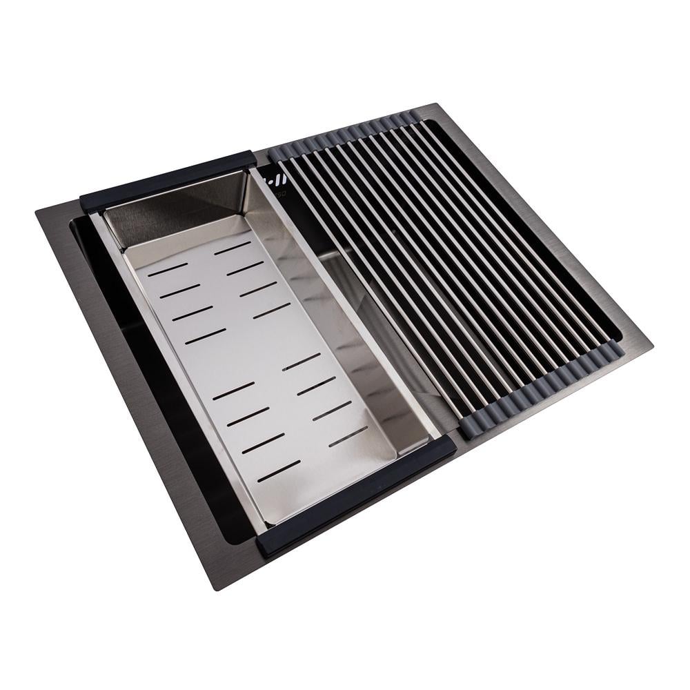 Мийка кухонна Valeso PVD СМ 54х44 Handmade монтаж під стільницю Чорний - фото 3