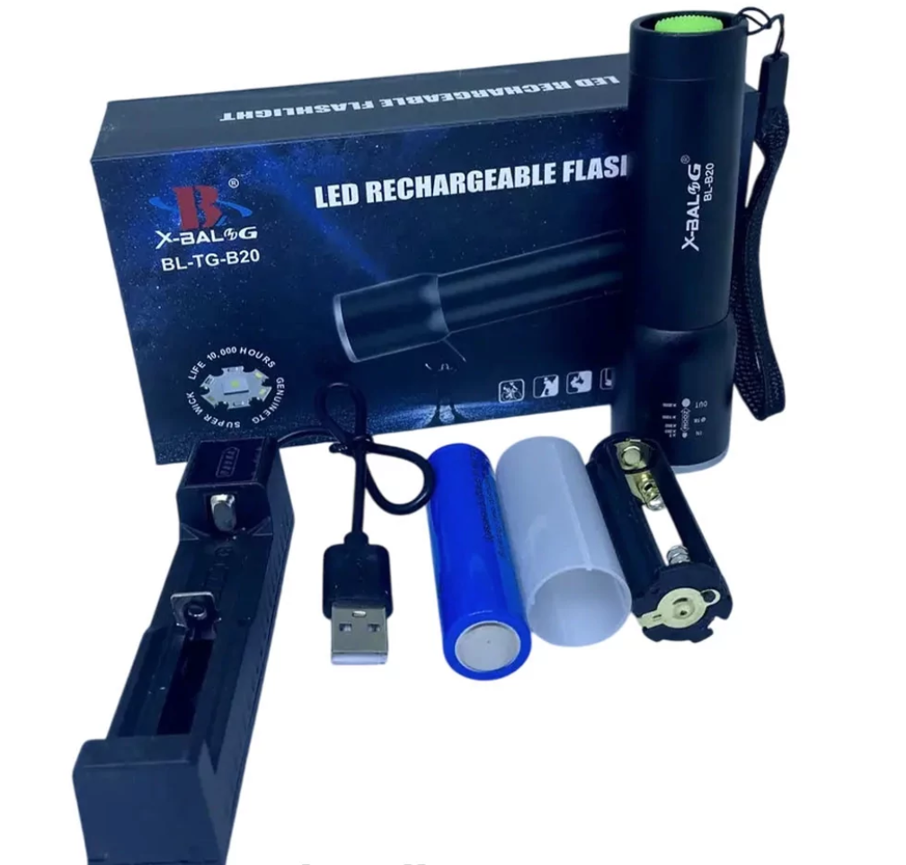 Фонарь ручной X-BAIL BL-TG-B20 с красным светом аккумуляторный (НФ-00003070)