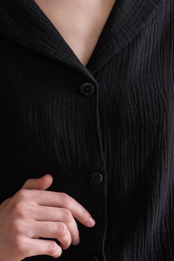 Піжама FORLY з шортами з мусліну Darkness XS/S (ML0081-16-58) - фото 4 Піжама FORLY з шортами з мусліну Darkness XS/S (ML0081-16-58) - фото 4