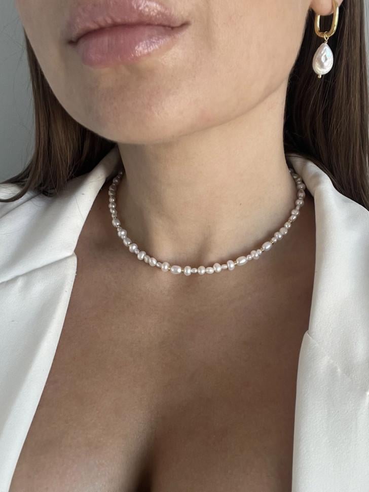 Чокер LeBijou з хаотичних перлин (5291)