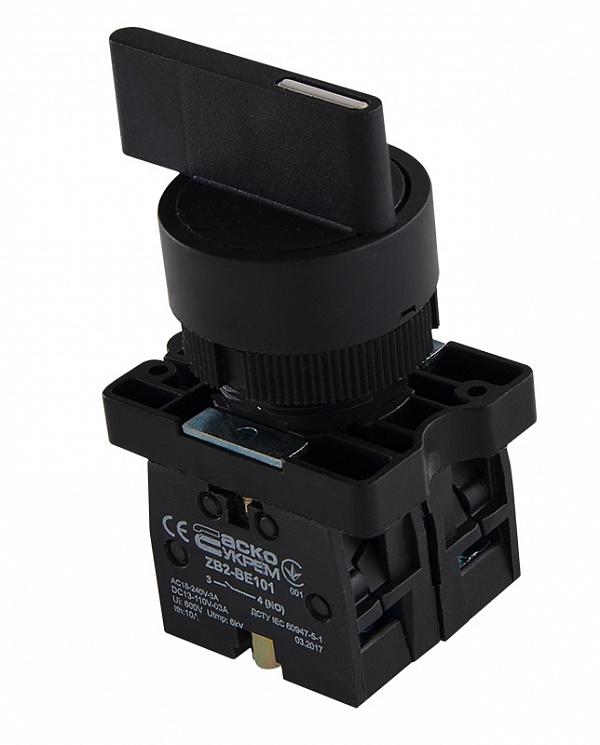 Переключатель IO-II АСКО-Укрем LAY5-EJ33 2NO 22 мм 3 положение Черный (A0140010200)